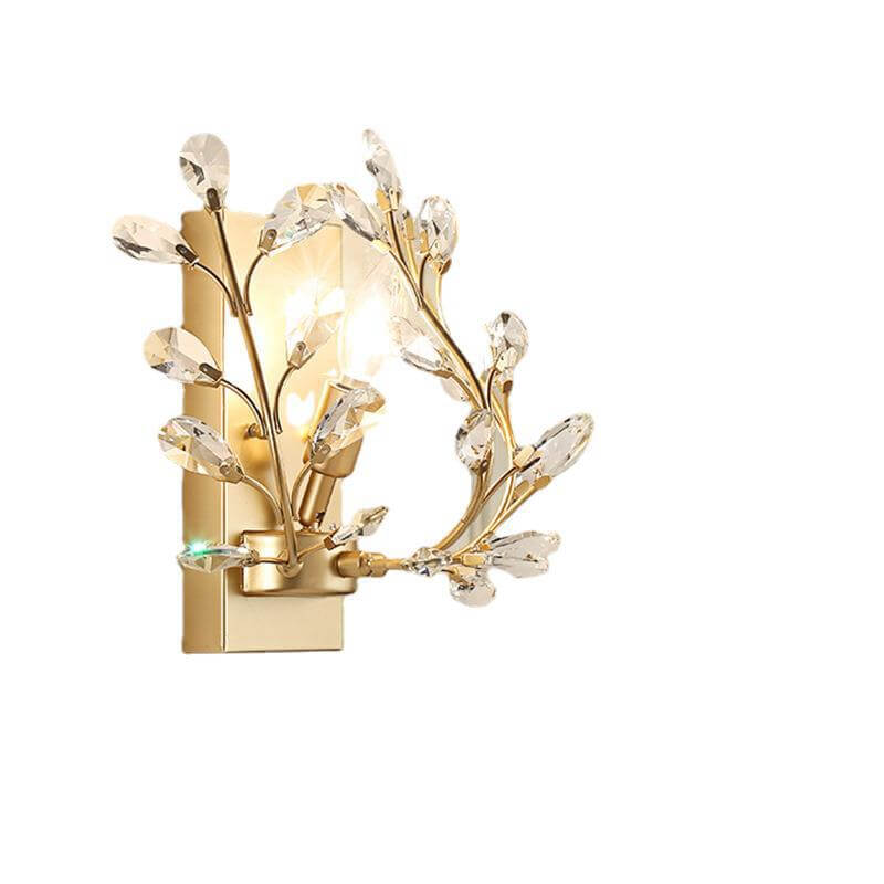 Luminis Wandleuchte | Luxus-Kristall-Design | Blattmotiv | 1-flammig & Modern