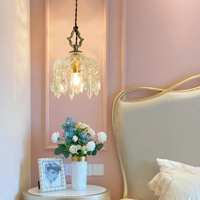 Novelette Pendelleuchte | Art Deco Design | Messing & Kristall | Stilvolle Beleuchtung für Wohnzimmer