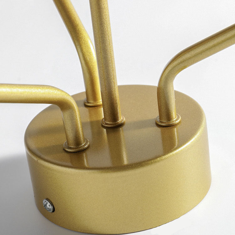 BloomLume Mid-Century Deckenleuchte | Blumen-Deko & Glas-Kugel | 1-4 Flammen | Modern & Stilvoll | Für Wohnzimmer