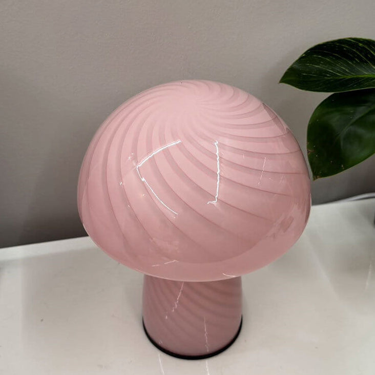 MushLuma Glas-Tischlampe im Pilz-Design | Minimalistisch & Modern | Warmes Stimmungslicht | Perfekt für Zuhause & Büro