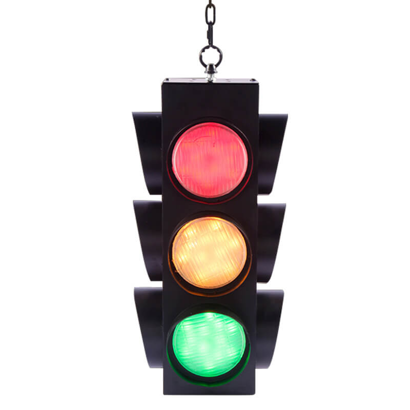 LumoStop Retro Pendelleuchte | Ampel-Design | Eisen & Glas | LED Beleuchtung