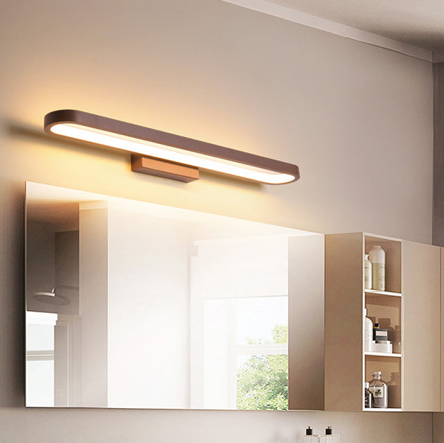 MirrorGlow Europäische LED Spiegelleuchte | Minimalistisches Design | Aluminium | Warm- & Weißlicht | Verschiedene Größen