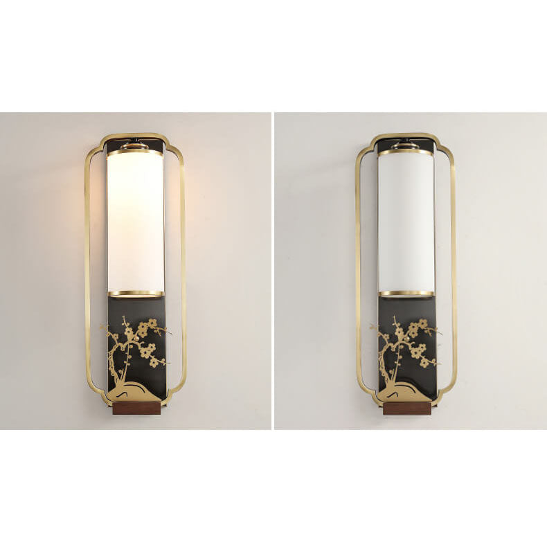 Luminaria Moderne Wandlampe | Kupfer & Glas | Chinesisches Design | Säulenring-Licht
