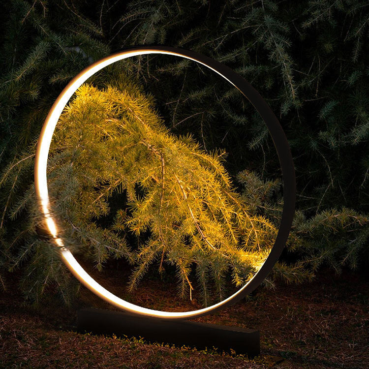 LunoRing LED Gartenleuchte | Wasserdicht | Aluminium Ringdesign | Acryl-Lampenschirm | Outdoor Beleuchtung