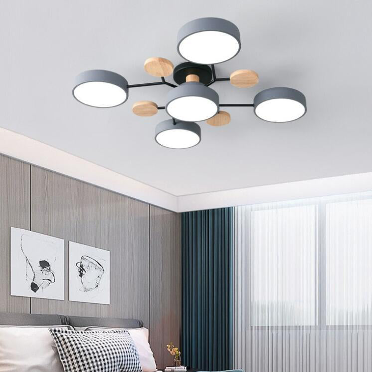 NordLuxe Molekül Design LED Deckenleuchte | Skandinavischer Stil | Semi-Flush Mount | Wohnraumbeleuchtung