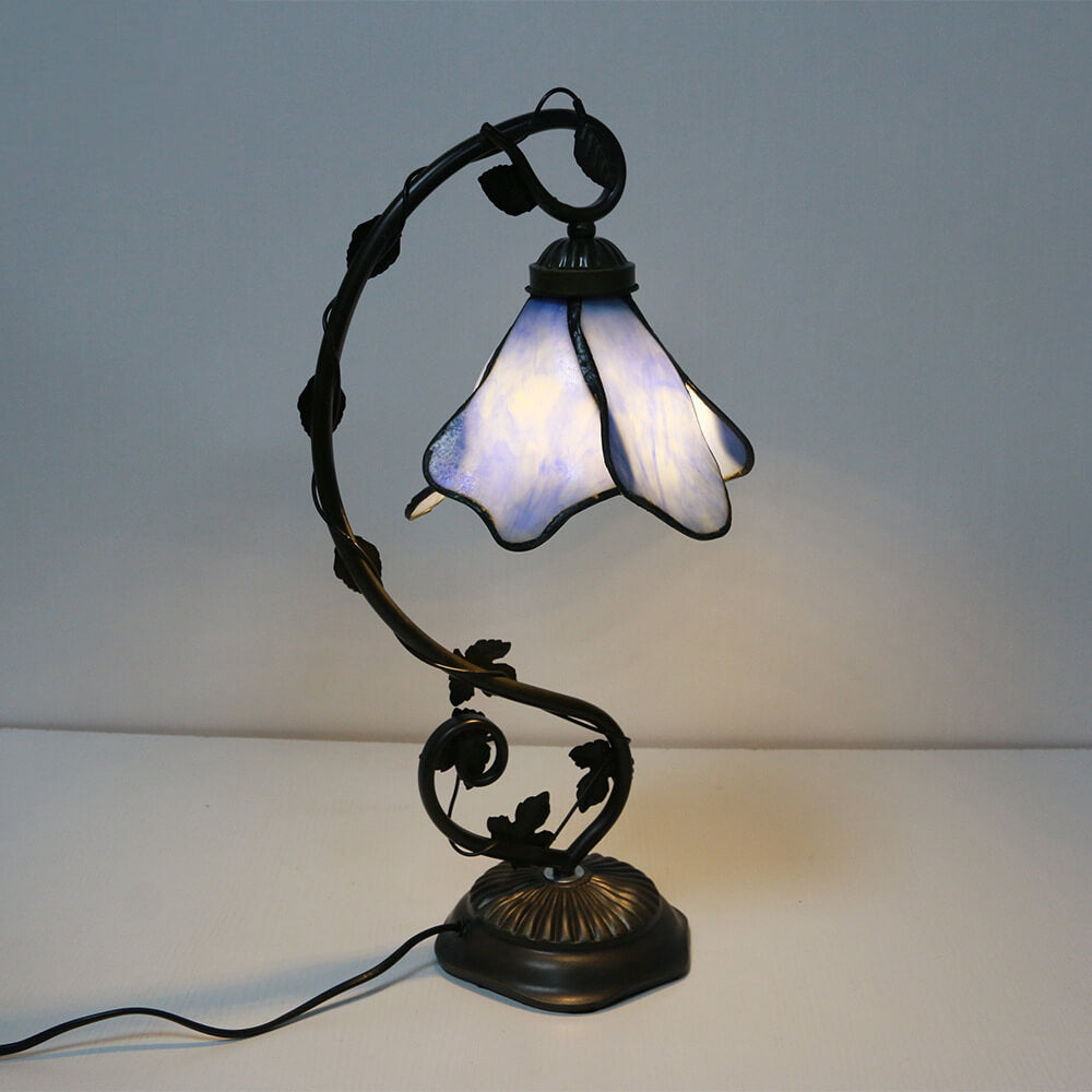 VitraBloom Tiffany Tischlampe | Glasmalerei Blumenmuster | Stimmungslicht | Dekoratives Highlight für Zuhause