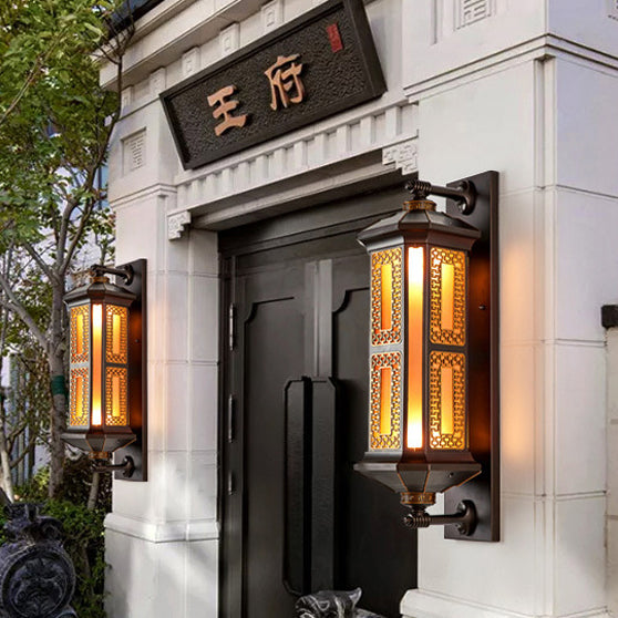 ZenLite Traditionelle Wasserdichte Aluminium Glas Wandleuchte | 1/2 Licht | Außenleuchte für Terrasse