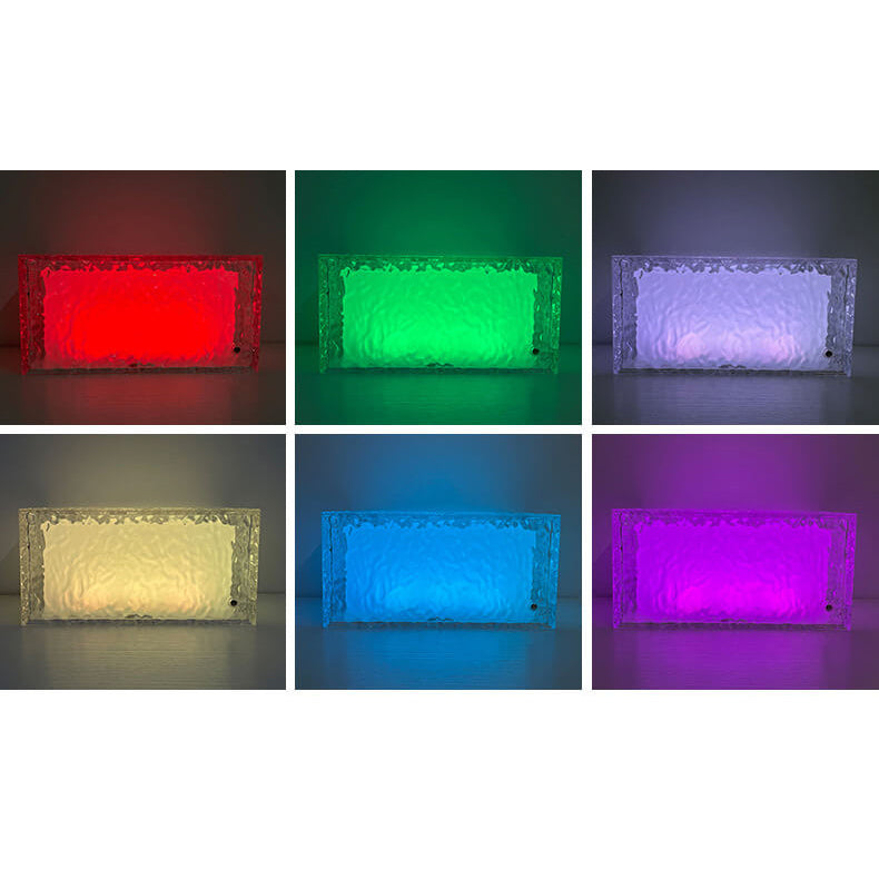 FrostGlow RGB LED Tischlampe | Acryl Eiswürfel Design | Dekoratives Stimmungslicht | Wiederaufladbar