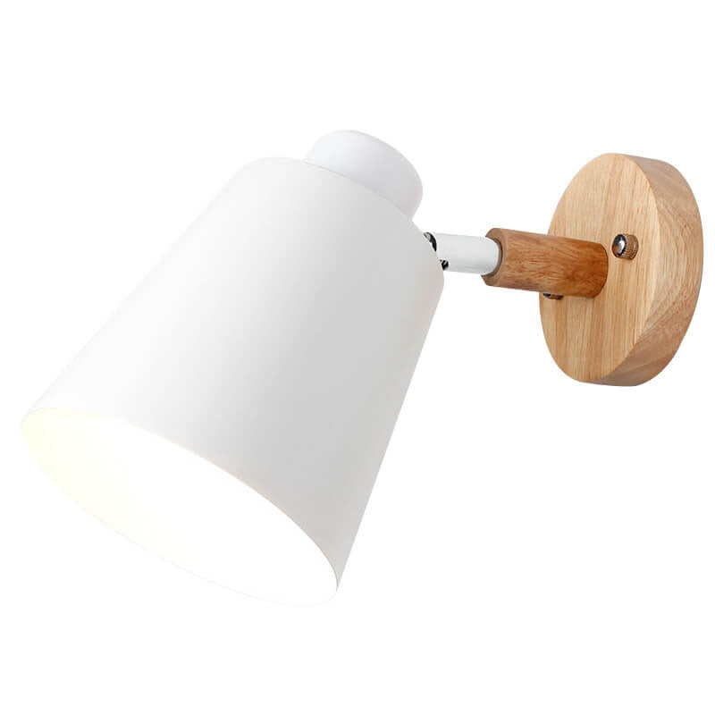 Woodoria Minimalistische Wandlampe | Eisen & Holz | Farbige Wandleuchte | Nordic Design