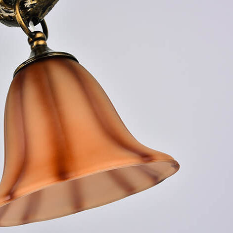 MonkeyLume Vintage Tischlampe | Kreatives Harz-Design | Kegelförmiger Glasschirm | 1-Licht Deko Lampe