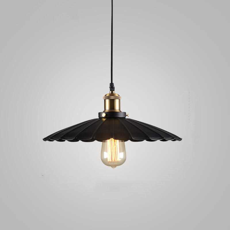 Ironique Vintage Industrial Pendelleuchte | Eisen-Lampenschirm | 1-Licht Design | Retro Beleuchtung für Wohnräume