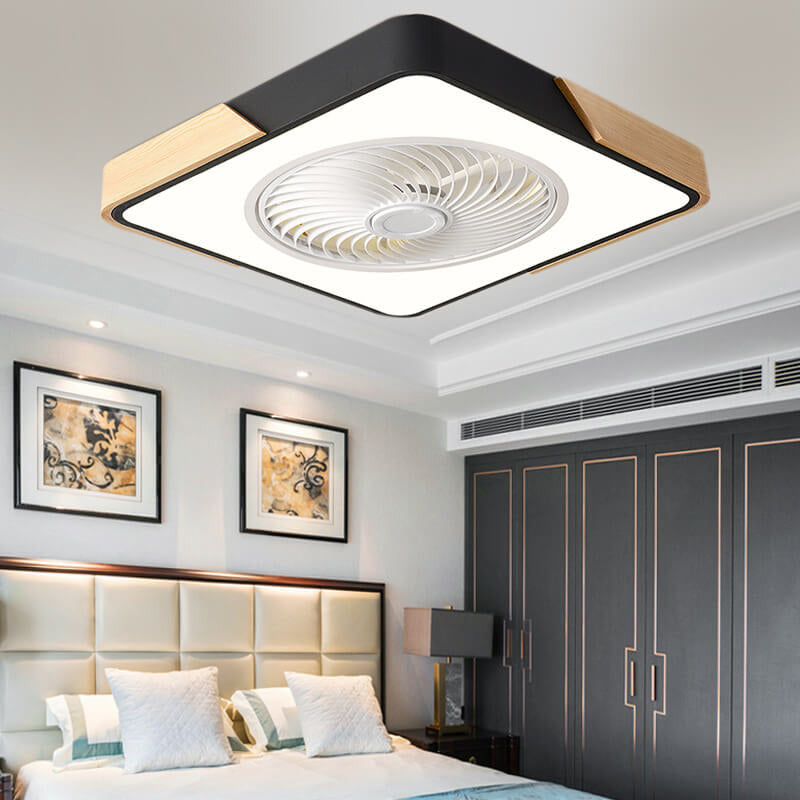 LuxiGlow Nordic Design LED Deckenventilator | Infinitely Dimmable | Remote Control | App Steuerung | Modernes, stilvolles Licht für Ihr Zuhause