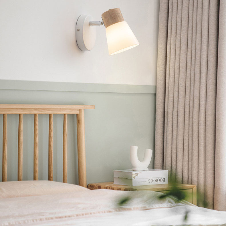 LightHorn Minimalistisches Holz Eisen Glas Wandleuchte | 1/2 Lichter | Modernes Design