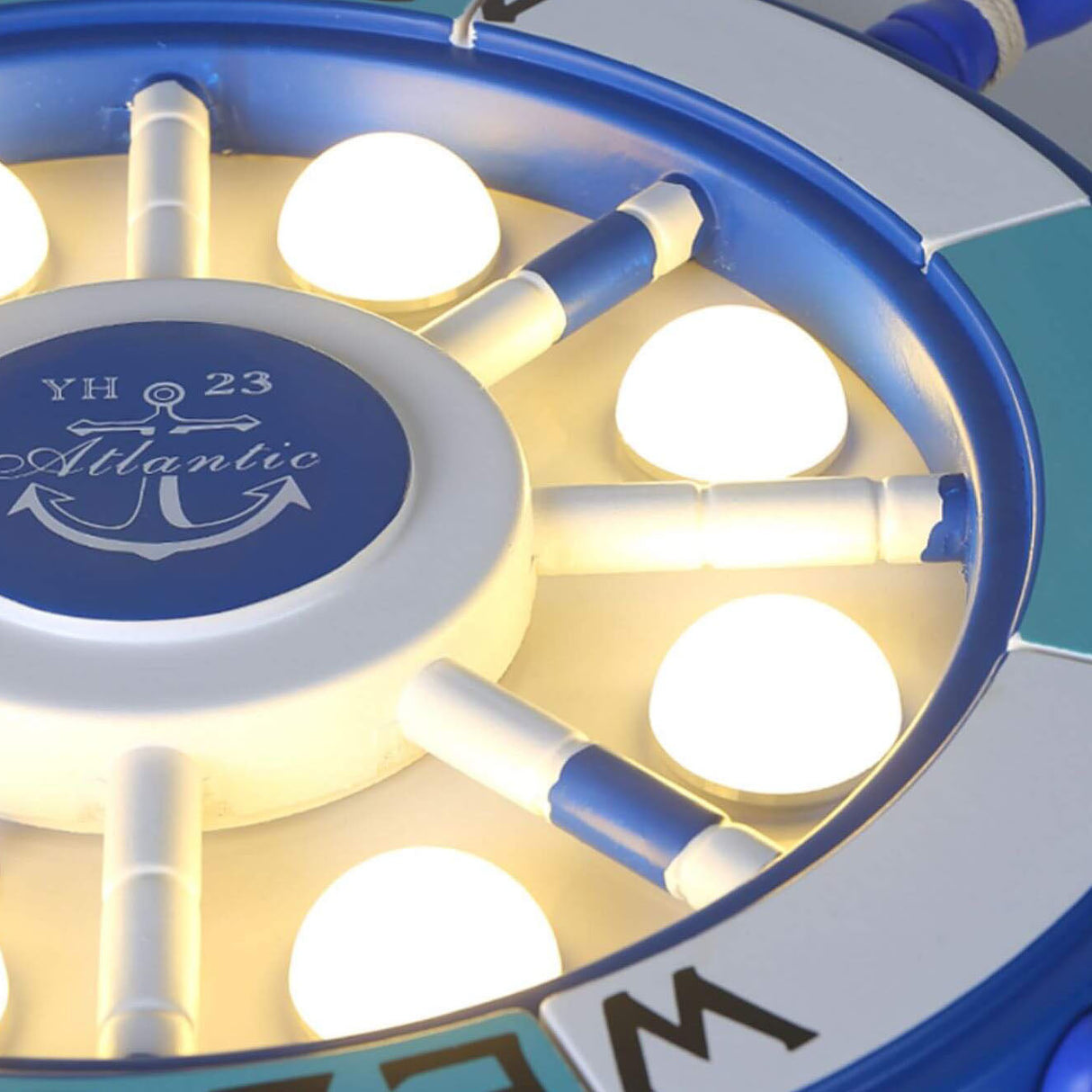 NautiGlow Kinderzimmer LED Deckenlampe | Segelboot-Design | Cartoon-Stil | Stimmungsvolle Beleuchtung