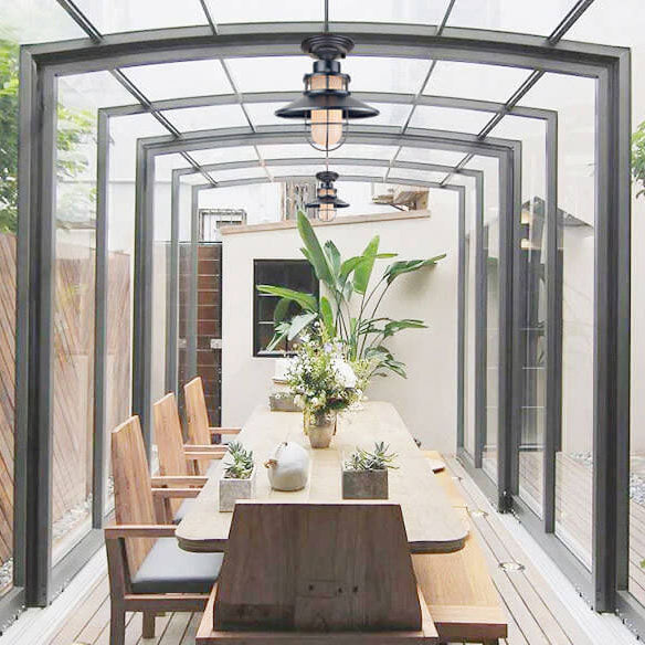 AquaGleam Außen Deckenleuchte | Wasserdicht | Frostglas & Eisen | Semi-Aufbau-Montage