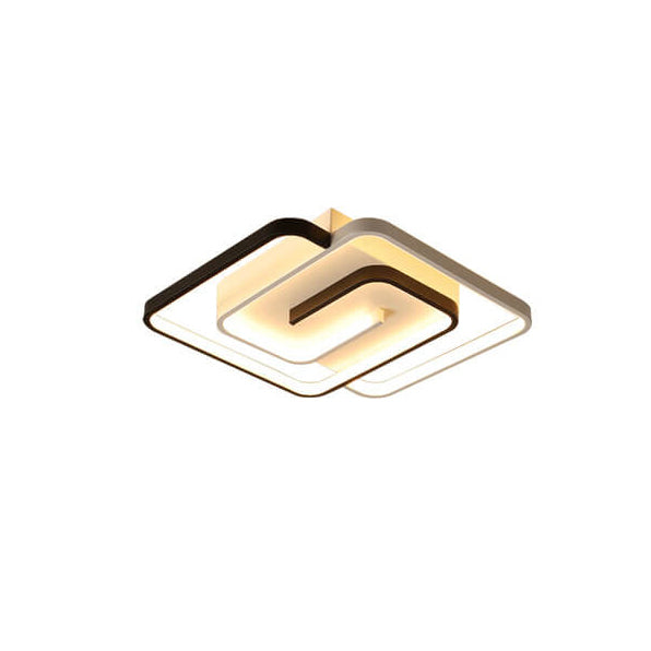 LumeoSquare LED Deckenleuchte | Modernes Aluminium Design | Semi-Flush Mount | Dimmbar | Quadratische Form