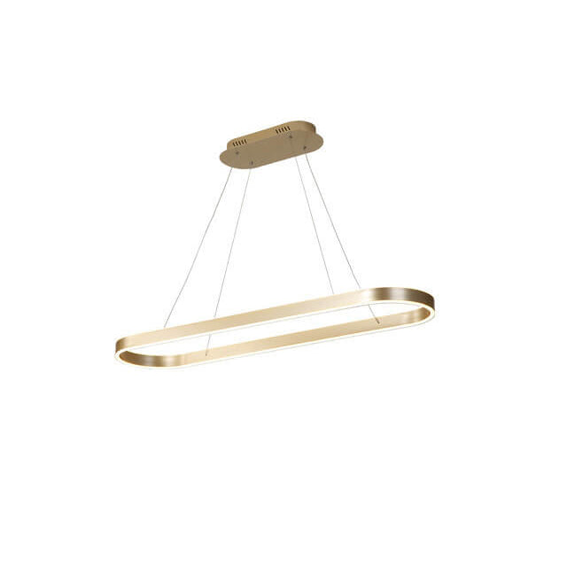 LumaOval Minimalistische LED Pendelleuchte | Ovales Aluminium-Design | Dimmbares Licht | Luxus Kronleuchter