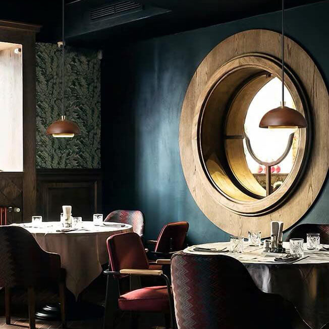 LumoDome Nordic Design Holz-Glas Pendelleuchte | Minimalistisch | LED Beleuchtung | Dekorative Hängeleuchte