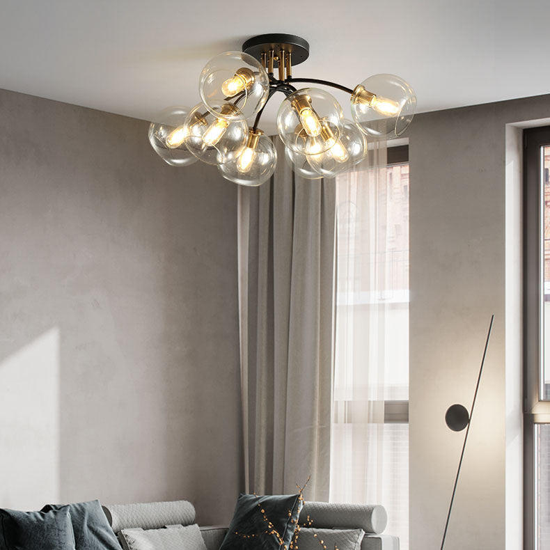 AstraLuxe Glas-Deckenleuchte | Luxus Design | 4/6/8 Lichter | Modern & Elegante Beleuchtung für Ihr Zuhause