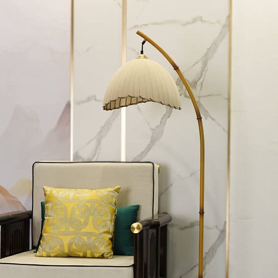 BambooLume Retro Bamboo Pole LED Stehlampe | 1-Licht | Modernes Design | Dimmbare Beleuchtung | Naturdeko für Zuhause