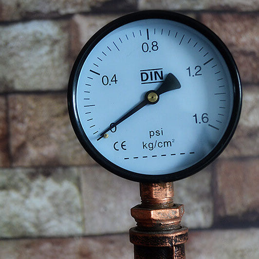 PipeLuxe Steampunk Stehlampe | Industrial Design | Kupfer Wasserrohr | 2-Licht Vintage Leuchte