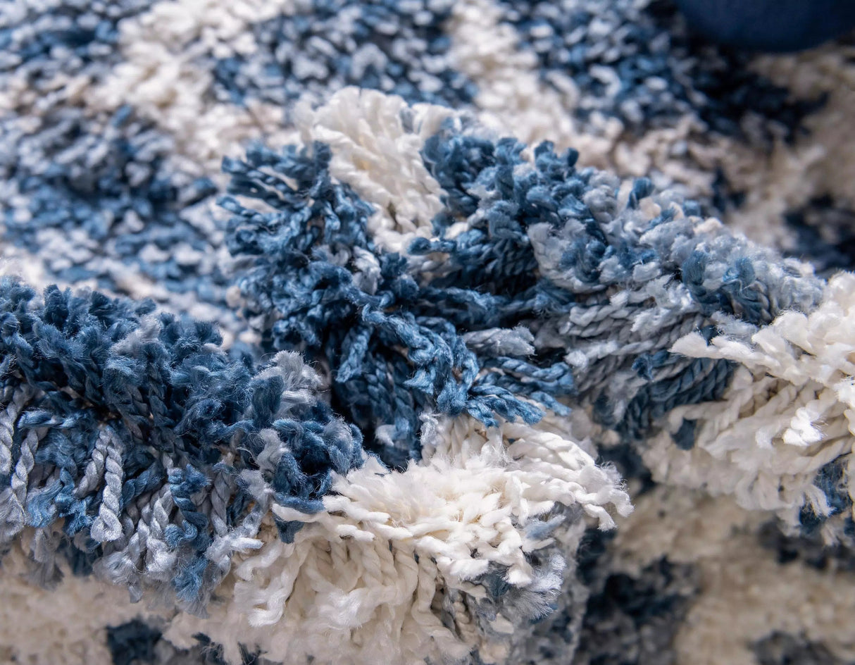 DiamondLuxe Shag - Teppich mit Diamantmuster | Shaggy Hochflorteppich | Weich & Modern | Perfekt für Wohnzimmer