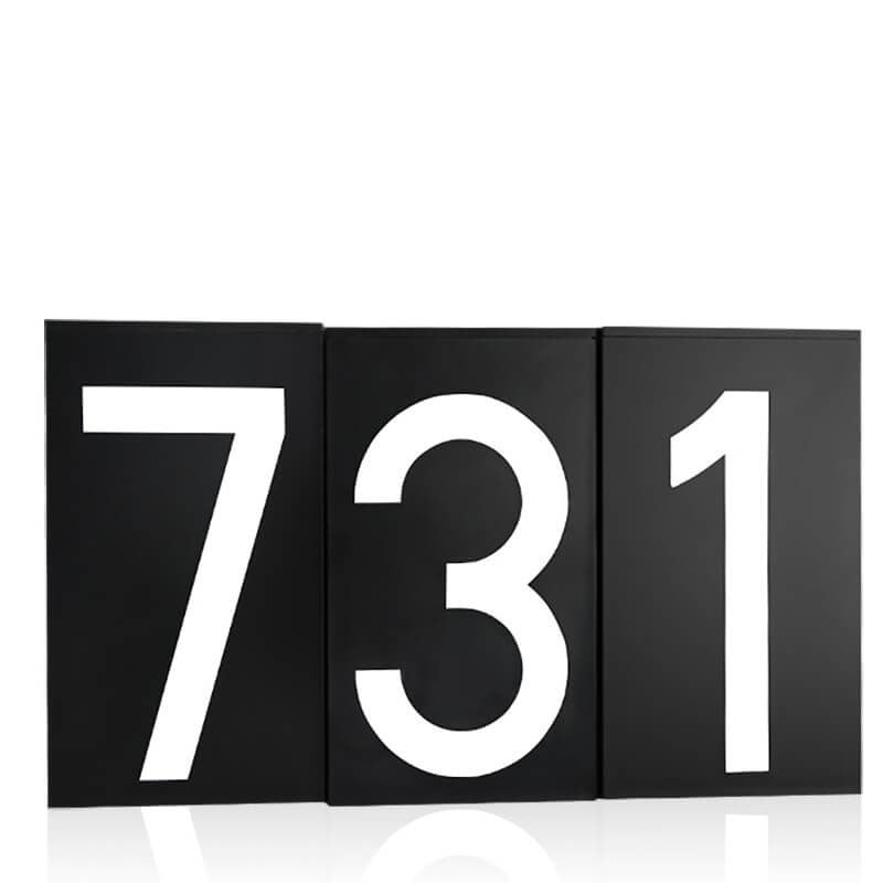 LumenSign Solar LED Wandleuchte | Türschild mit RGB-Beleuchtung | Außenleuchte | Modernes Design