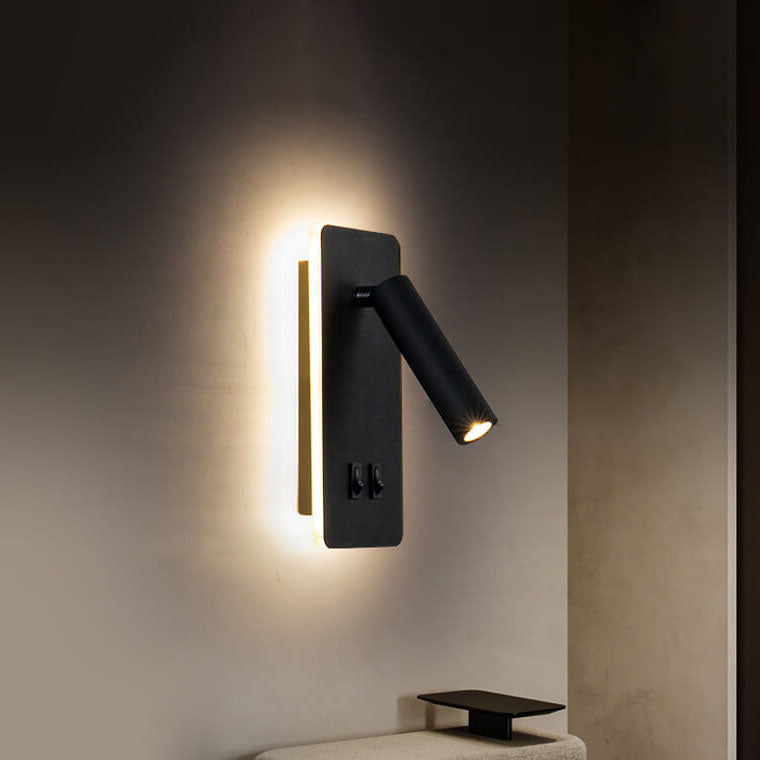 LumoSquare Nordic Minimalist LED Wandleuchte | Rotierbarer Wandstrahler | Leselicht & Dekor