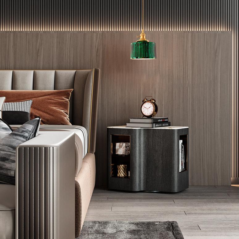 VerdiGlow Nordic Vintage Kronleuchter | Messing & Grünes Glas | 1/2/3-Licht Hängelampe | Elegantes Design