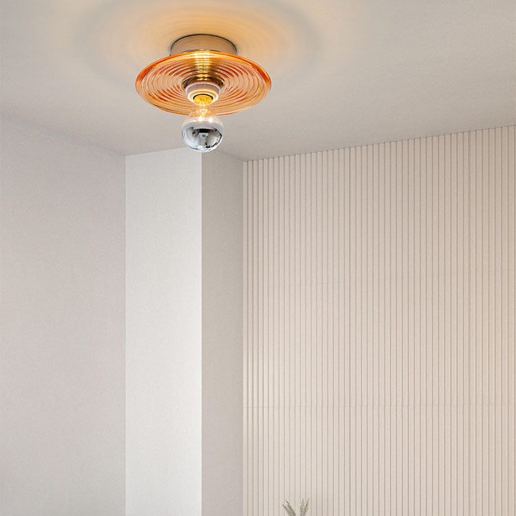 WaveNova Art Deco Wandleuchte | Runde Glasoptik | Modernes Design | Stimmungsvolle Beleuchtung für Schlafzimmer