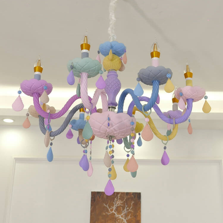 LumiÉtoile Kinder Kronleuchter | Moderner Candelabra-Stil | Kristallglas | 5-15 Lichter