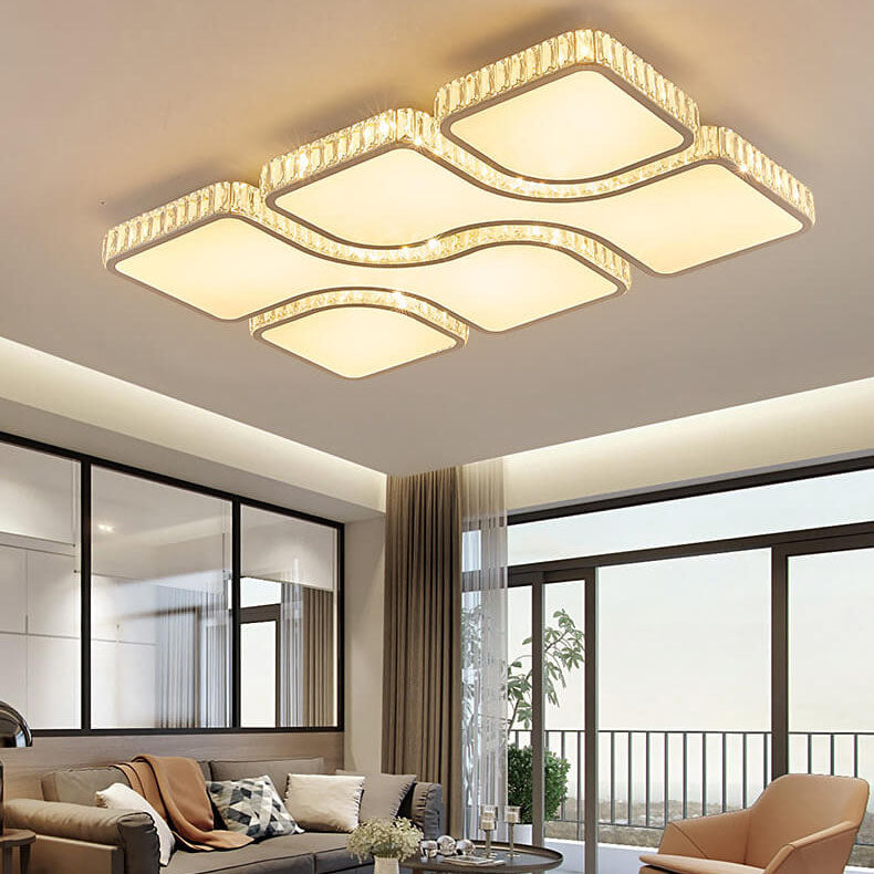 GloriaForma LED Deckenleuchte | Modernes Luxusdesign | Gold | Rechteckig & Quadratisch | Dimmbar