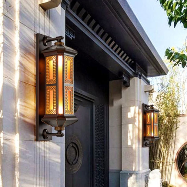 ZenLite Traditionelle Wasserdichte Aluminium Glas Wandleuchte | 1/2 Licht | Außenleuchte für Terrasse