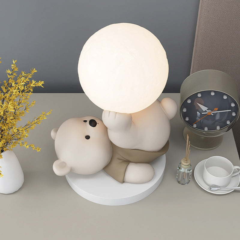 MoonBear Touch Lampe | LED Nachtlicht Teddybär | Stimmungslicht & Kinderzimmer Dekoration