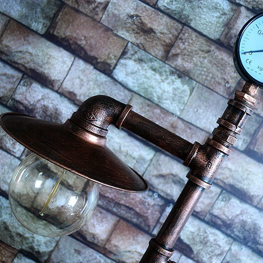 PipeLuxe Steampunk Stehlampe | Industrial Design | Kupfer Wasserrohr | 2-Licht Vintage Leuchte