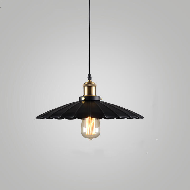 Ironique Vintage Industrial Pendelleuchte | Eisen-Lampenschirm | 1-Licht Design | Retro Beleuchtung für Wohnräume