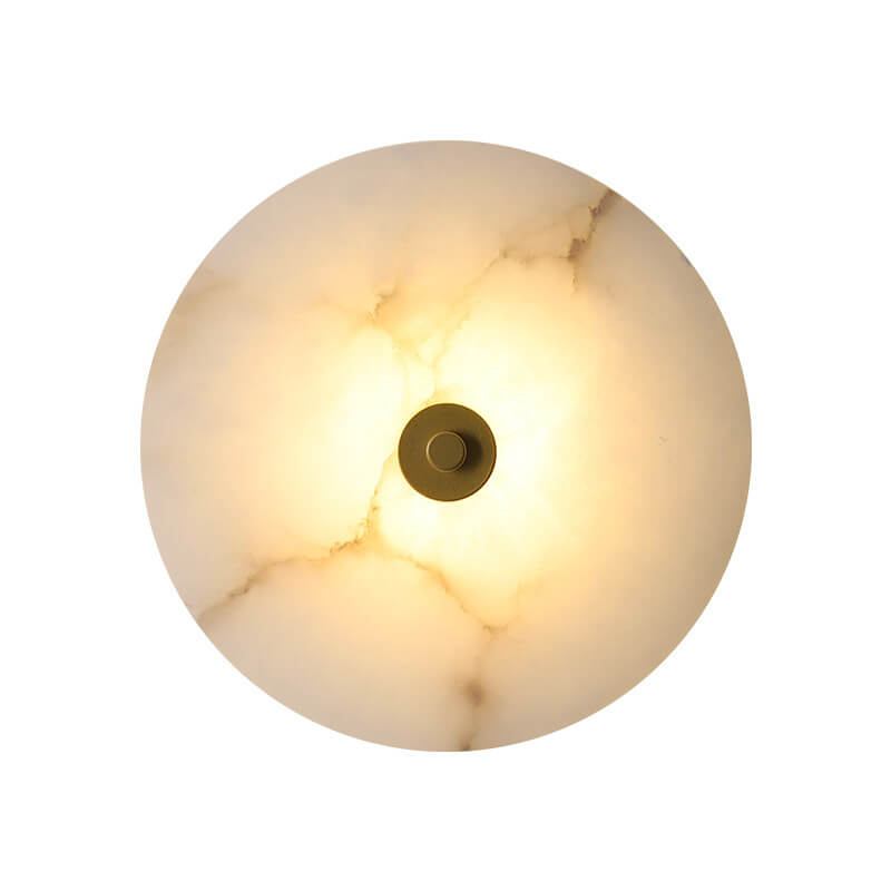 Marblios Runde LED Wandleuchte | Luxus-Marmor & Acryl-Design | Warmes Licht | Modern & Stilvoll für Wohnzimmer & Schlafzimmer