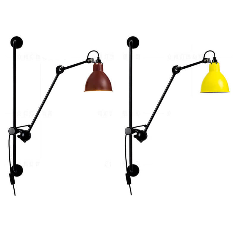 Brayden Industrial Vintage Eisen Wandlampe mit Schwenkarm | 1-Licht | Retro Design | Flexibel | Stimmungslicht für Zuhause