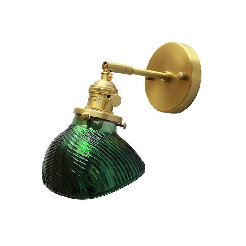 Emerlux Verdant Wandlampe | Vintage Design mit Smaragdgrünem Glas & Messingarm | Hochwertige Beleuchtung