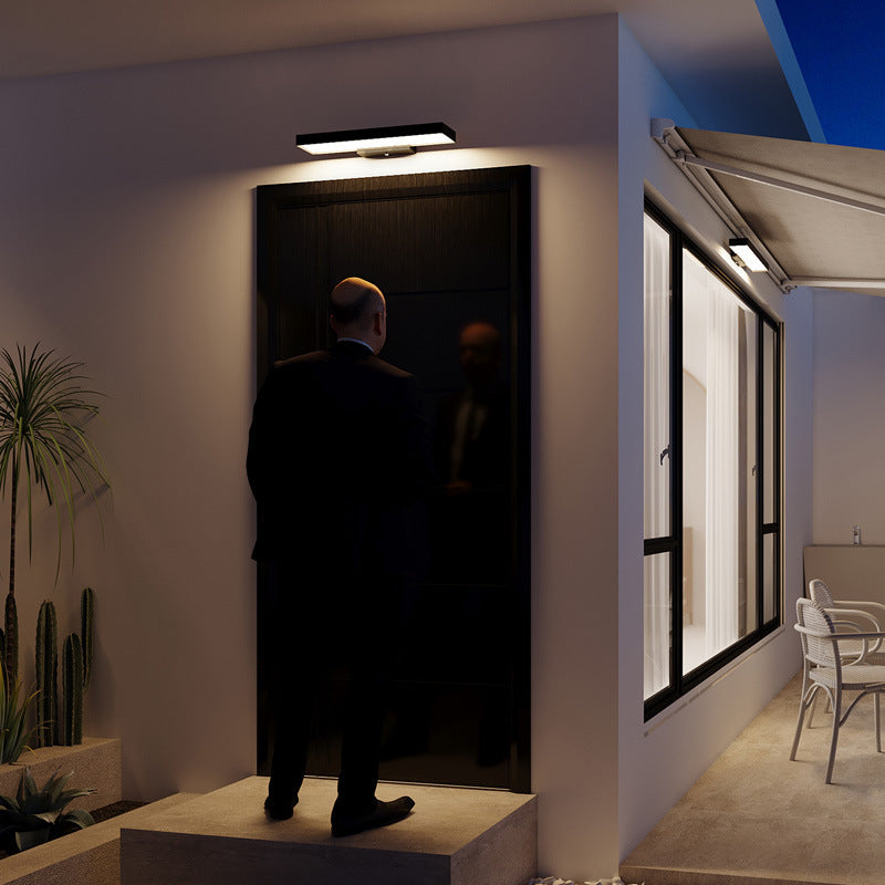 FlatLight Moderne LED Außenwandleuchte | Minimalistisches Design | Rechteckig & Wasserdicht | Mit Sensoroption