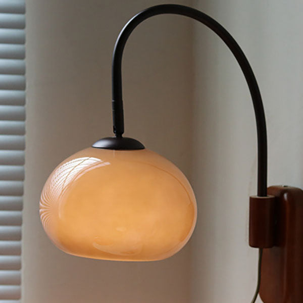 LumiCarve Wandleuchte | Minimalistisches Design | Glas & Massivholz | LED Wandleuchte für Wohnräume