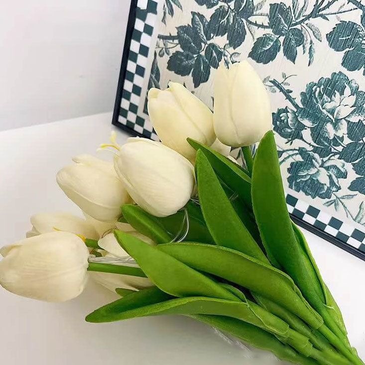 Florina TulipGlow LED Tischlampe | Tiffany-Stil | Blumen-Dekoration | 10/15-Licht-Design