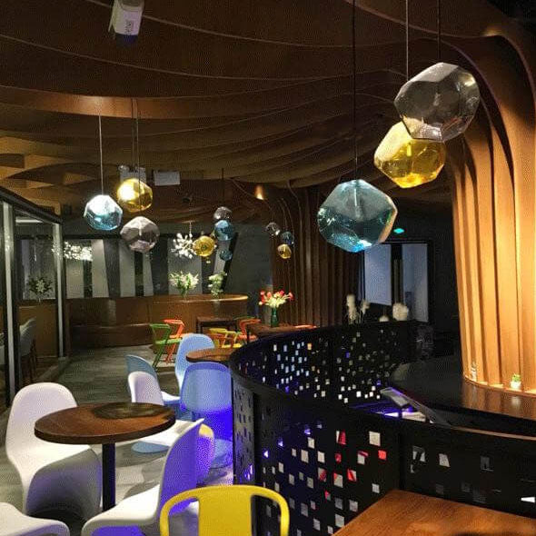 Glasvara Pendelleuchte | Modernes Glasdesign | Unregelmäßige Form | Wohnzimmerlicht