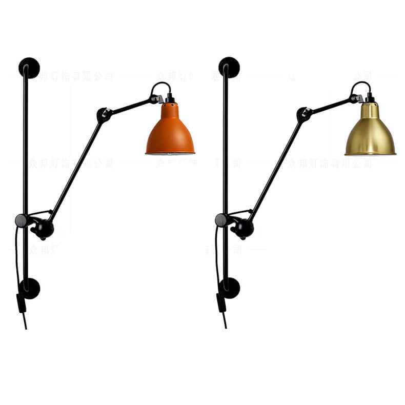 Brayden Industrial Vintage Eisen Wandlampe mit Schwenkarm | 1-Licht | Retro Design | Flexibel | Stimmungslicht für Zuhause
