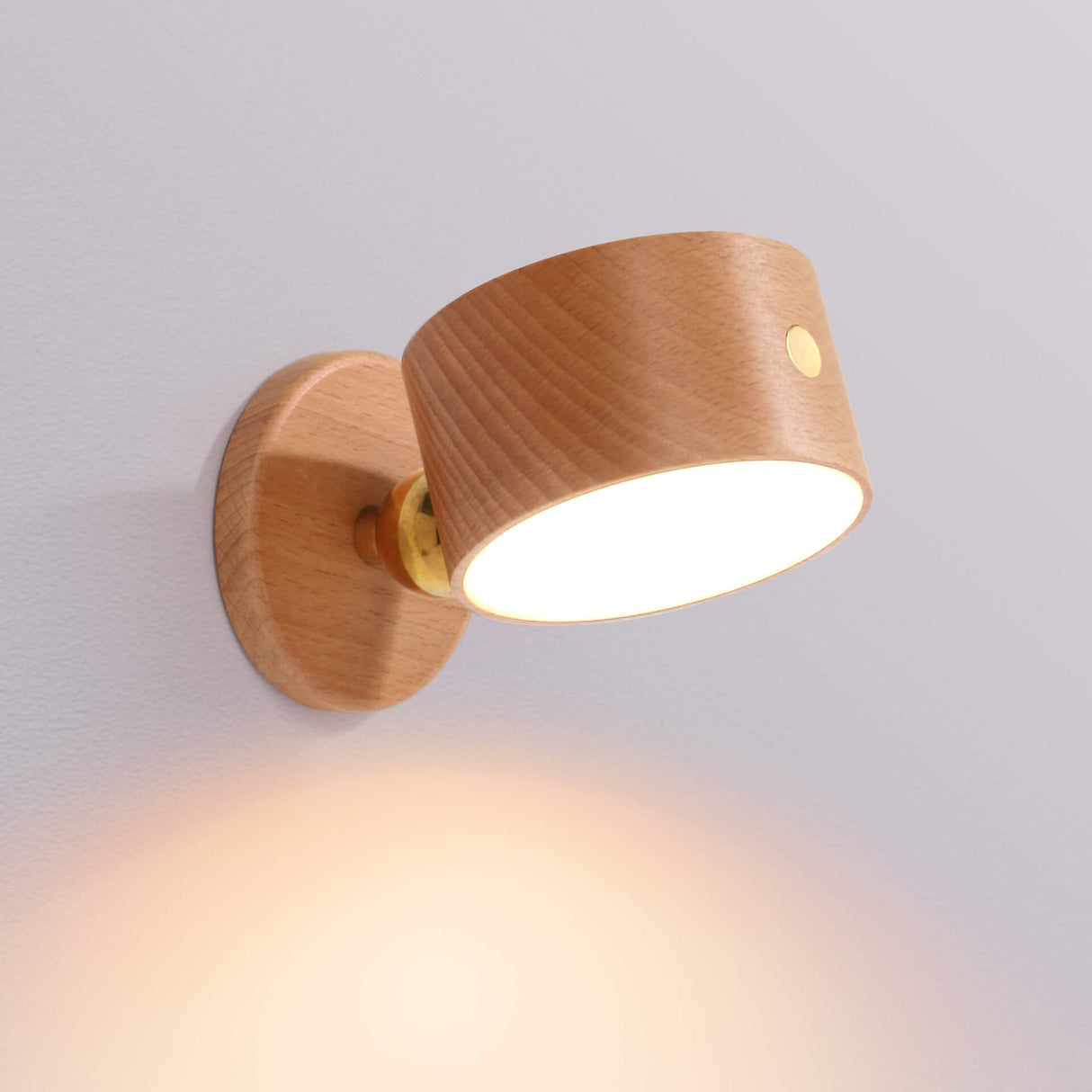 LumaWood Magnetische USB LED Wandlampe | Wiederaufladbar | Touch-Steuerung | Nachtlicht aus Holz