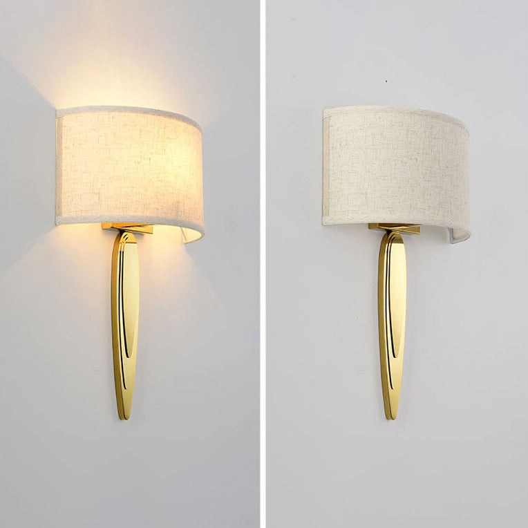 Eleganta Lux LED Wandleuchte | Minimalistisches Design | Stoffschirm & Edelstahl | Modern & Elegant