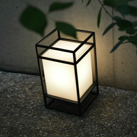 Zenoria Stehlampe | Japanisches Tatami-Design | Rechteckig | Stoff & Eisen | LED Bodenlampe