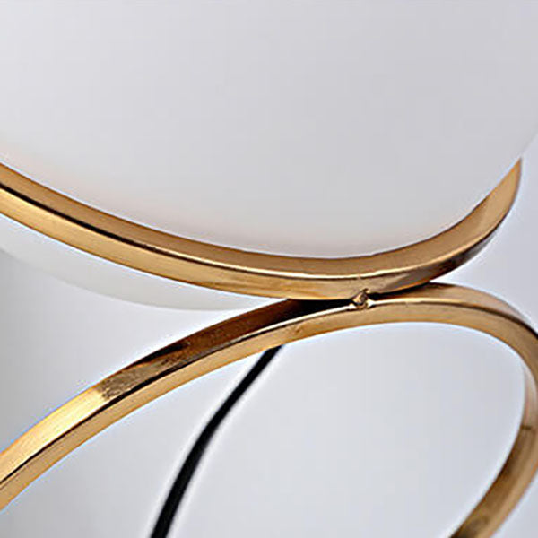 SpiraLume Kreative Tischlampe | Glas-Kugeldesign | Spiralfuß | Moderne Beleuchtung für Zuhause