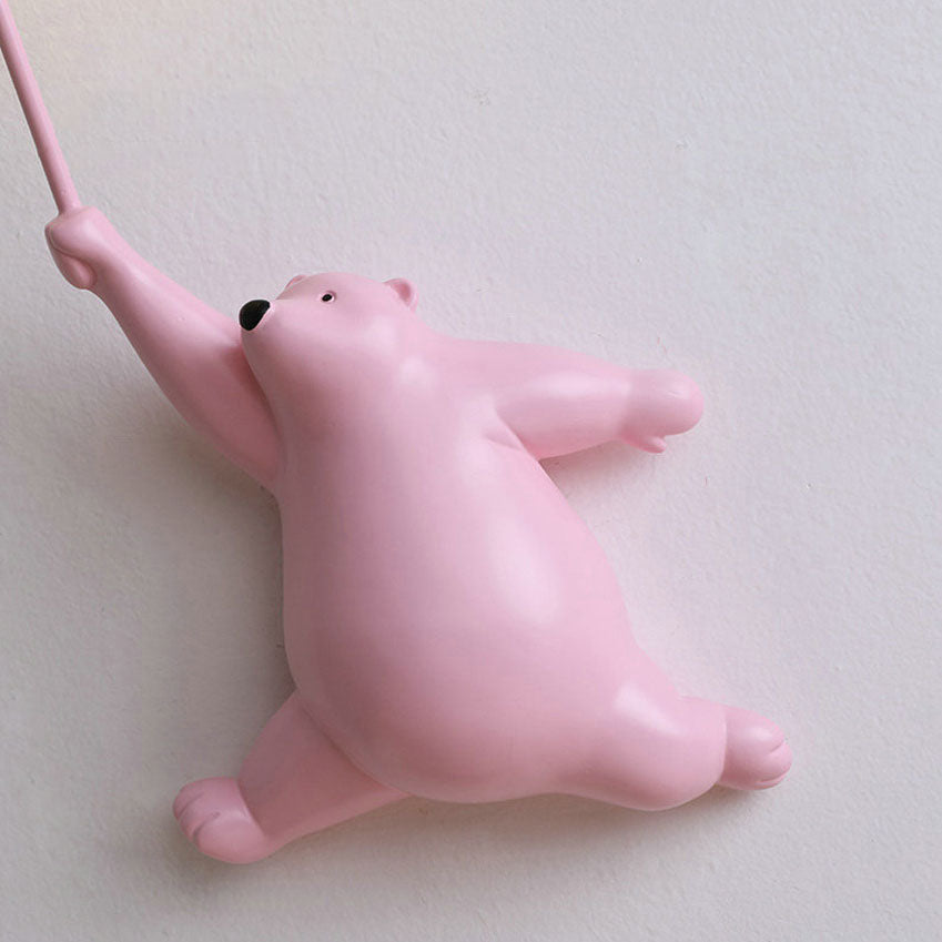 Bearlume Kreative Wandlampe | Bärendesign aus Glas & Eisen | Stimmungsvolle Beleuchtung | Moderne Wanddekoration