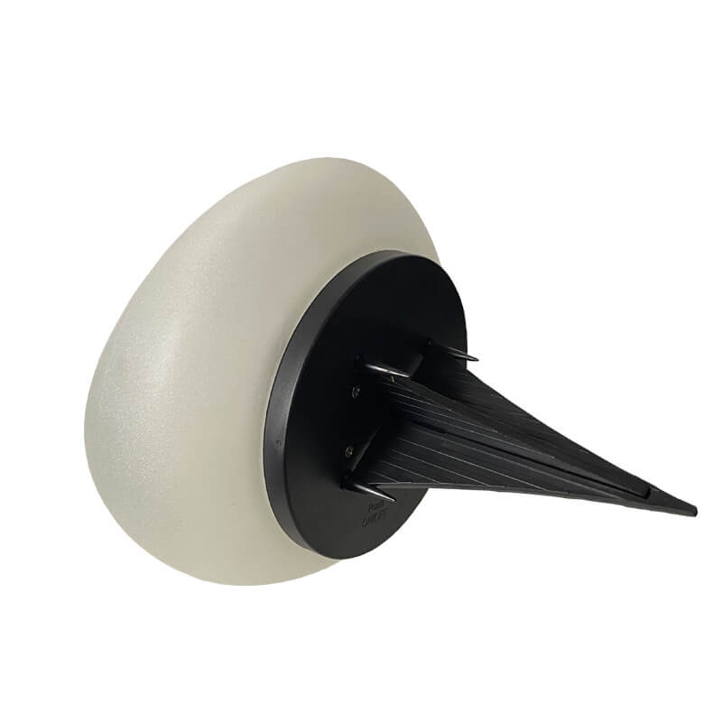 Pebblium Solar LED Außenleuchte | Sandgestrahltes Glas im Kieselstein-Design | Nachhaltige Gartenbeleuchtung